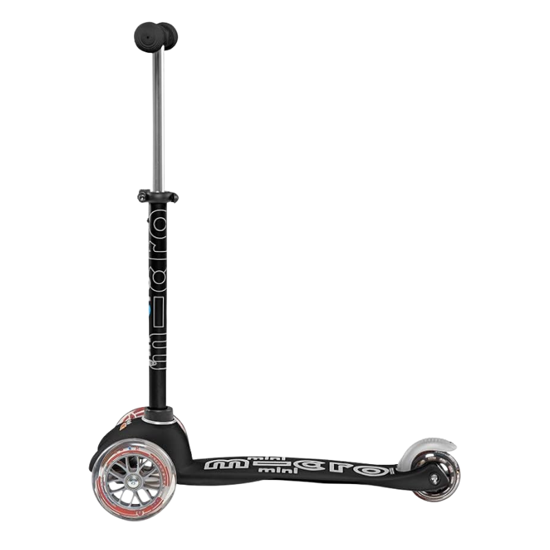 MINI MICRO DELUXE BLACK AND GREY 3 WHEEL SCOOTER - Image 3