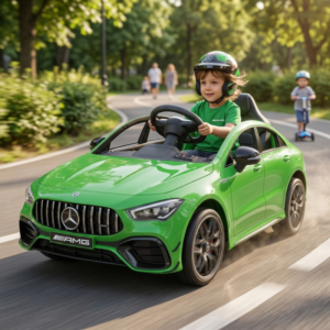 Kids Mercedes-AMG CLA 45 S Electric Ride-On Car (Lime Green)