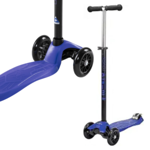 MAXI MICRO CLASSIC FOLDABLE BLUE (T-BAR) 3 WHEEL SCOOTER
