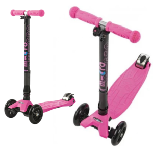 MAXI MICRO CLASSIC FOLDABLE PINK (T-BAR) 3 WHEEL SCOOTER