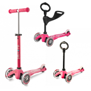 MINI MICRO 3IN1 DELUXE PINK 3 WHEEL SCOOTER