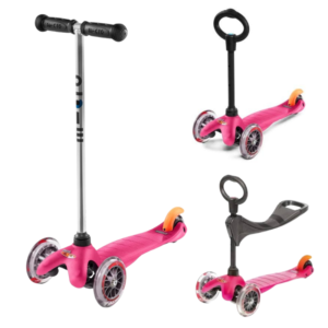 MINI MICRO 3 IN 1 CLASSIC PINK 3 WHEEL SCOOTER