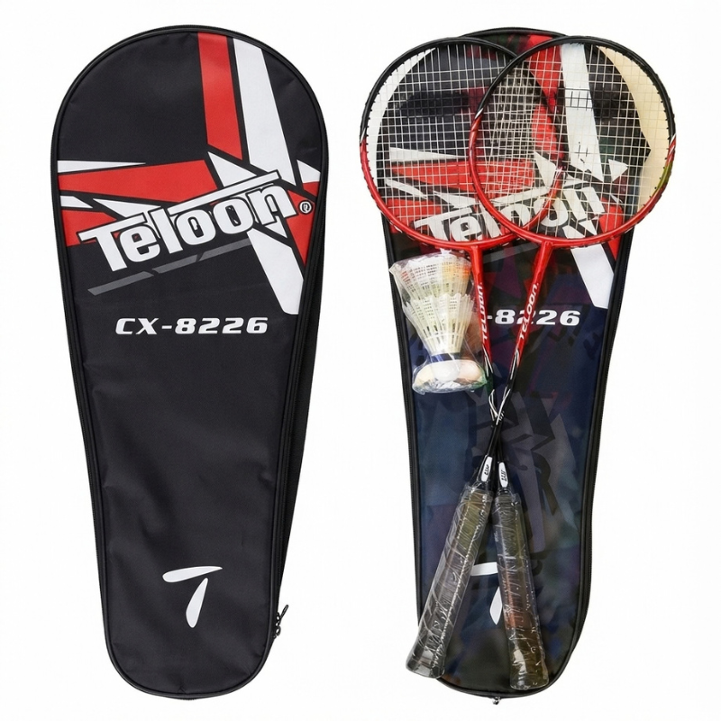TELOON BADMINTON RACKET 2PCS + 2 PCS COCK CX-B228